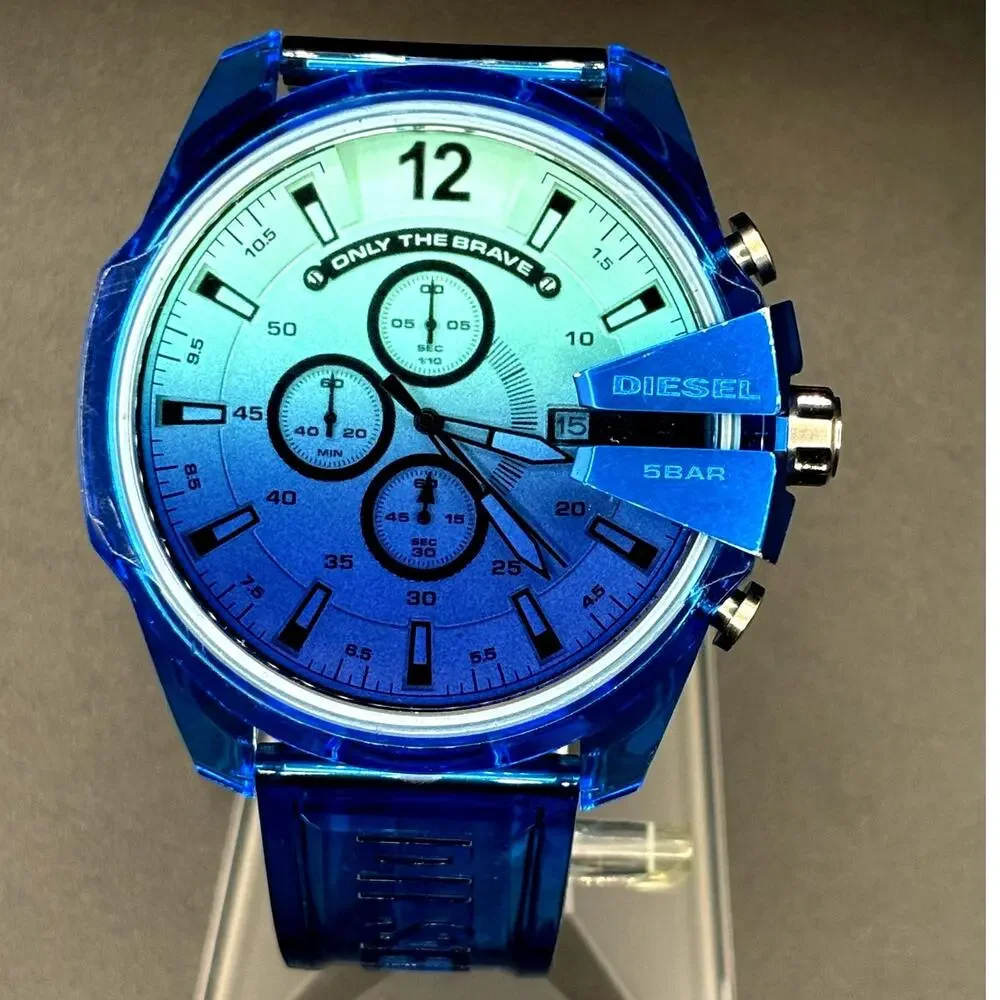 Diesel Mega Chief DZ4531 51mm Blue Gradient Chronograph Men’s Watch